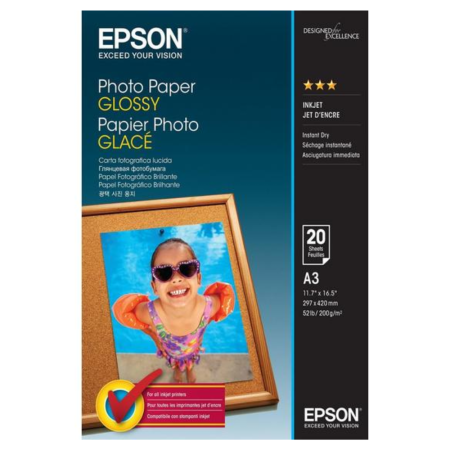 Папір EPSON Photo Paper Glossy - A3 - 20 s (C13S042536)