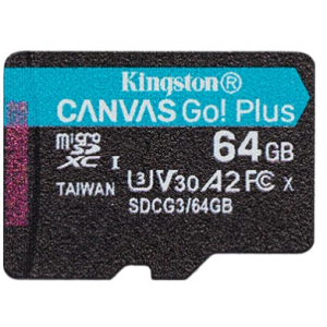 Карта пам'яті 64GB microSDXC C10 A2 Canvas Go!  170R/70W UHS-I, U3, V30 w/o adapter SDCG3/64GBSP
