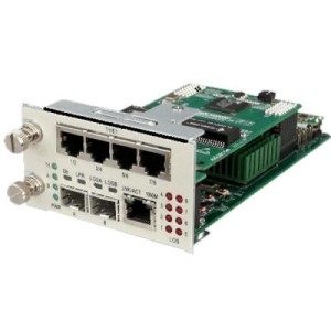 Модуль, мультиплексор, 4*E1/T1(4 RJ45),1*GE,2*SFP 00Mbps Gigabit Ethernet over 2 SFP fiber (1+1 redu RCMS2912-4E1T1GE