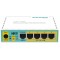 Маршрутизатор hEX PoE lite, 5xEthernet with PoE ou tput for four ports, USB, RouterOS L4 RB750UPr2. Photo 1