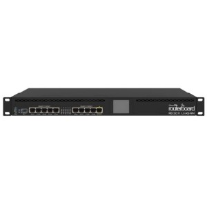 Маршрутизатор 1U rackmount, 10xGE, SFP, USB 3.0, L CD, PoE out on port 10, RouterOS L5 RB3011UiAS-RM. Photo 3