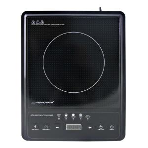Індукційна електроплитка 2000W, Black, 1 комфорка діаметром 20см, дисплей, таймер, обмінна гарантія EKH011 Induction Hot Plate
