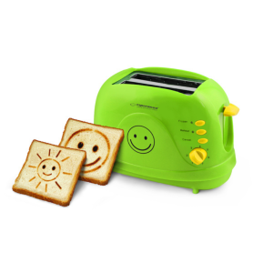 Тостер 3w1 смаження/розігрів/розмороження 750W, Green, 2 зображення на тості, 7 режимів EKT003 Toster Smiley 750W