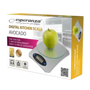 Ваги кухоннi, прямокутні, склянна платформа,  макс. вага 5 кг, обмінна гарантія EKS006 Kitchen Scale Avocado. Photo 2