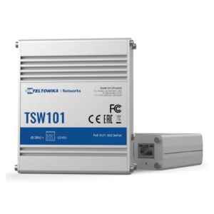 Комутатор Teltonika TSW101 5 x Gigabit Ethernet po rts, 4 x PoE+ ports with 802.3af and 802.3at suppo TSW101