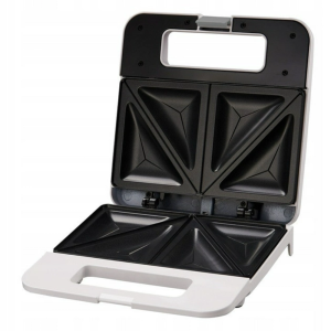 Бутербродниця 1000W White, антипригарне покриття , автом. контроль температури, обмінна гарантія EKT010W Sandwich Maker 1000W. Photo 2