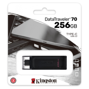 Флеш пам'ять 256B USB-C 3.2 Gen 1 DataTraveler 70 256B USB-C 3.2 Gen 1 DataTraveler 70 DT70/256GB