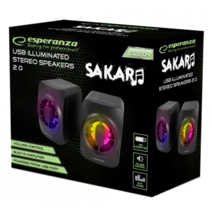 Колонки Esperanza EGS104 2.0 Led Rainbow Sakara Speakers EGS104 Sakara. Photo 3