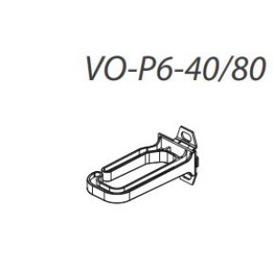 Кабелеутримувач вертикальний 40x80 мм, 1шт, RAL900 5 VO-P6-40/80