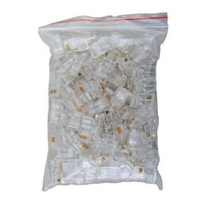 Конектор RJ45, UTP, з наскрізними отворами, 8p8c ( 100шт пакунок) KD-PG8032-C5e. Photo 3