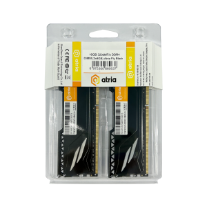 модуль пам'яті 16Gb DDR4 3200MHz  Atria Fly Black  (2x8) UAT43200CL18BK2/16. Photo 3