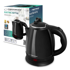 Електрочайник з нержавіючої сталі 1L, Black, 1350W , обмінна гарантія EKK128K Kettle Parana 1.0 L. Photo 2