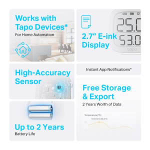 Розумний датчик температури та вологості TP-Link,  Tapo T315 Tapo T315. Photo 3 Розумний датчик температури та вологості TP-Link,  Tapo T315 Tapo T315. Photo 3