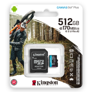 карта пам'яті 512GB microSDXC Canvas Go Plus 170R  A2 U3 V30 Single Pack w/o ADP   SDCG3/512GBSP. Photo 3