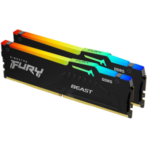 модуль пам'яті 64Gb DDR5 6000MHz Fury Beast RGB 2x 32 KF560C40BBAK2-64