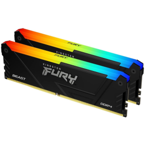 модуль пам'яті 32Gb DDR4 3200MHz Fury Beast RGB 2x 16 KF432C16BB12AK2/32