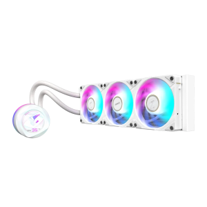 Кулер All-in-one Liquid Cooler 3x120mm RGB FAN 12. 8~36.9 dBA White AORUS WATERFORCE II 360 ICE. Photo 2