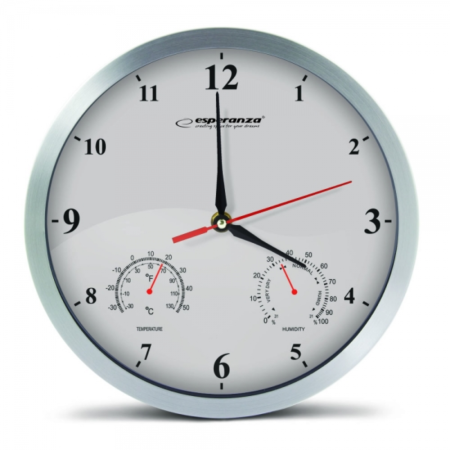 Настінний годинник ESPERANZA EHC008W CLOCK WASHINGTON WHITE (EHC008W)