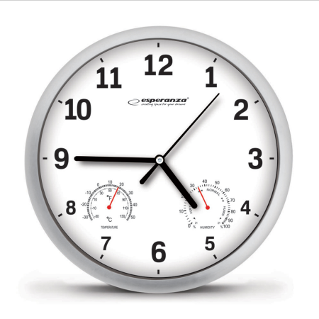 Настінний годинник ESPERANZA EHC016W CLOCK  LYON WHITE (EHC016W)