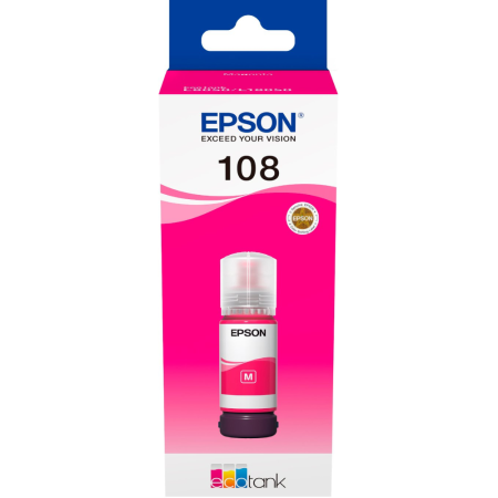 Витратні матеріали для друкувальних пристроїв EPSON 108 EcoTank Magenta ink bottle (C13T09C34A)