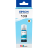 Витратні матеріали для друкувальних пристроїв EPSON 108 EcoTank Light Cyan ink bot (C13T09C54A)