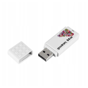 Флеш пам'ять 64GB UME2-SPRING 20R/5W WHITE USB 2.0 UME2-0640W0R11-SP. Photo 2
