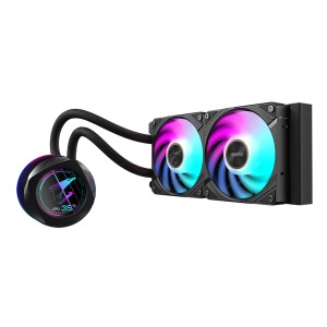 Кулер All-in-one Liquid Cooler with LCD Display 2x 120mm RGB FAN 60x60 color LCD AORUS WATERFORCE X II 240. Photo 2