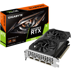 Відеокарта nVIDIA RTX 3050 6GB DDR6 96Bit Core:147 7MHz GV-N3050WF2OC-6GD