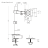 Аксесуар для моніторів і інформаційних дисплеїв BRATECK LDT66-C011 (LDT66-C011)