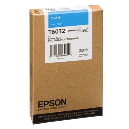 Витратні матеріали для друкувальних пристроїв EPSON SP-7880/9880 Cyan (C13T603200)